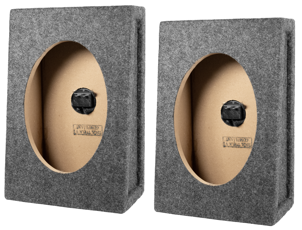 Two Single 6”x9” Vertical Angle Speaker Boxes