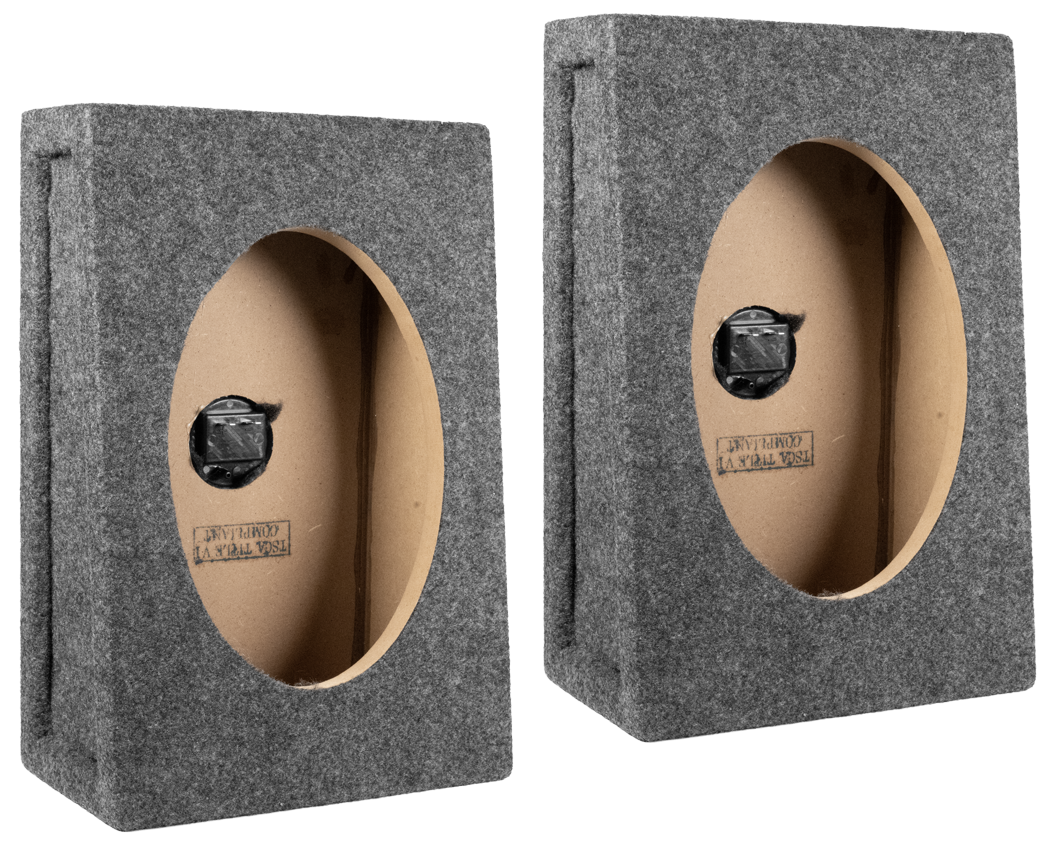 Two Single 6”x9” Vertical Angle Speaker Boxes - Thumbnail 2